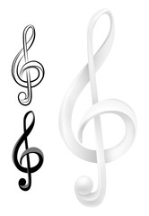 Fototapeta premium G-clef