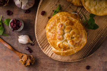 Puff pastry stuffed by camembert