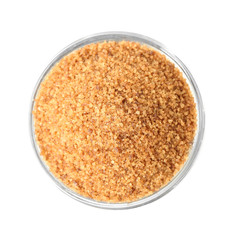 Heap of brown sugar, isolated on white
