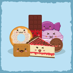 Sweet dessert cartoon icon vector illustration graphic design