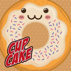 Delicious cupcake dessert icon vector illustration graphic design