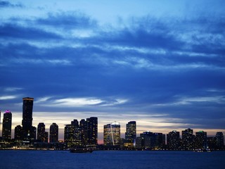Jersey City Skyline at sunset