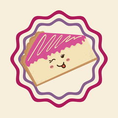 Sweet dessert cartoon icon vector illustration graphic design