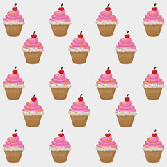 Delicious cupcake dessert icon vector illustration graphic design