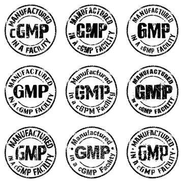 Manufactured in a cGMP facility sign