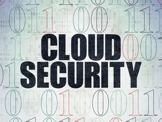 Cloud technology concept: Cloud Security on Digital Data Paper background