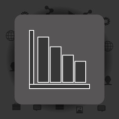 Statistics bars graphic icon vector illustration graphic design