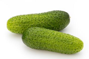 The first spring ecologically cucumbers.
