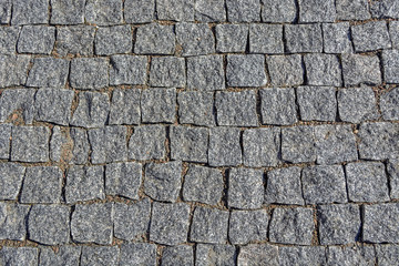 Sidewalk paving stones.