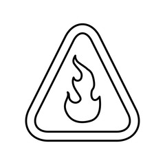 Flammable advert sign icon vector illustration graphic design