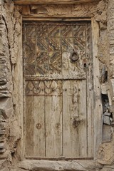 Painted berber wooden door