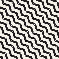 Seamless vector pattern. Abstract geometric lattice background. Rhythmic zigzag structure. Monochrome texture with chevron lines.
