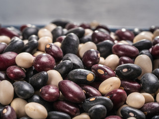 Mixed of black, red and white beans