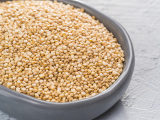Dry quinoa close up