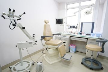 Medical office with equipment of  otolaryngologist