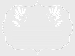 Vector doves. Illustration of two doves flying. Stylized birds.