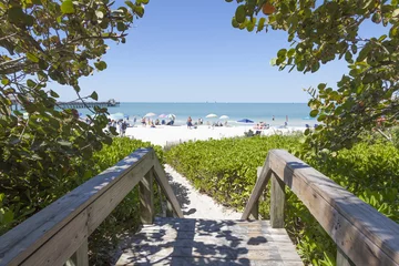 Photo sur Plexiglas Jetée Belle plage à Naples, Floride