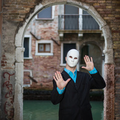 businessman wearing mask