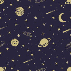 astronomic seamless pattern