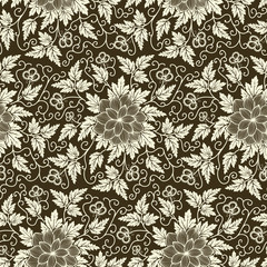 Vector flower seamless pattern element. Elegant texture for backgrounds. Classical luxury old fashioned floral ornament, seamless texture for wallpapers, textile, wrapping.