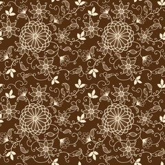 Vector flower seamless pattern background. Elegant texture for backgrounds. Classical luxury old fashioned floral ornament, seamless texture for wallpapers, textile, wrapping.