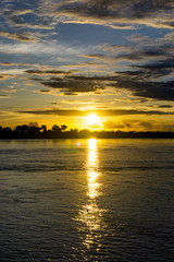 Sunset over the Amazon River