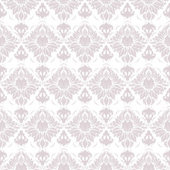 Vector damask seamless pattern background. Classical luxury old fashioned damask ornament, royal victorian seamless texture for wallpapers, textile, wrapping. Exquisite floral baroque template.