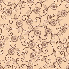 Vector flower seamless pattern element. Elegant texture for backgrounds. Classical luxury old fashioned floral ornament, seamless texture for wallpapers, textile, wrapping.