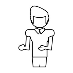 boy son male family outline vector illustration eps 10