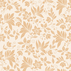 Vector flower seamless pattern element. Elegant texture for backgrounds. Classical luxury old fashioned floral ornament, seamless texture for wallpapers, textile, wrapping.