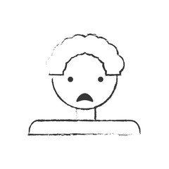 sketch father man sad image vector illustration eps 10