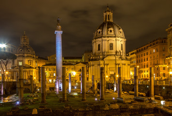 Fototapeta na wymiar The Trajan's Forum, Rome, Italy