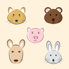 Cute cartoon animals