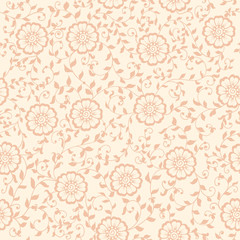 Fototapeta na wymiar Vector flower seamless pattern element. Elegant texture for backgrounds. Classical luxury old fashioned floral ornament, seamless texture for wallpapers, textile, wrapping.