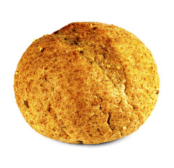 Grain bread on white background