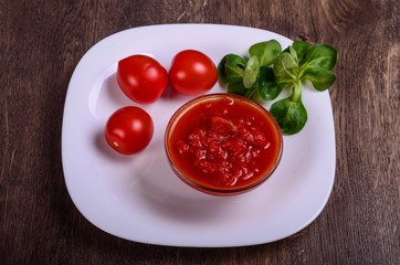 Homemade tomato sauce.