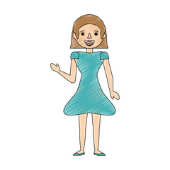 drawing woman mother image vector illustration eps 10