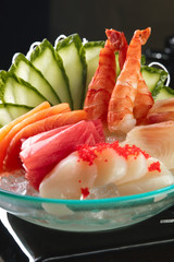 Mixed sashimi, big sashimi plate.