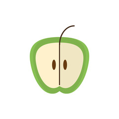 apple slice food healthy image vector illustration eps 10