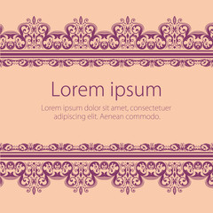 Wedding invitation and announcement card with floral background artwork. Elegant ornate floral background. Floral background and elegant flower elements. Design template.