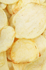 Potato chips as background.