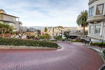 Foto op Plexiglas Lombard Street - San Francisco, California, USA © diegograndi