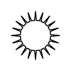 sun day weather outline vector illustration eps 10