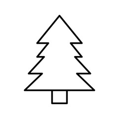 Obraz premium pine tree natural outline vector illustration eps 10