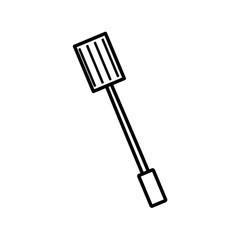 spatula utensil picnic cooking outline vector illustration eps 10