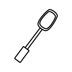 spoon utensil picnic cooking outline vector illustration eps 10