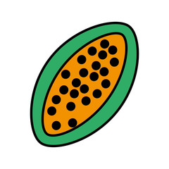 papaya fruit healthy harvest image vector illustration eps 10