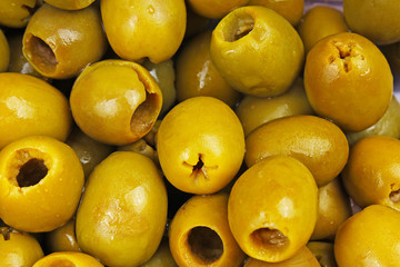 Olives closeup texture studio photo.