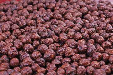 Chocolate cereals cereal pattern texture as baclground.