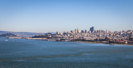 Panoramic view of San Francisco Downtown Skyline - San Francisco, California, USA